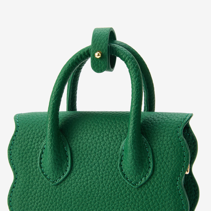 AirPods Pouch- Crossbody Mini Flap Bag-AirPods case-Lychee Pattern Leather Mini Zip Pouch