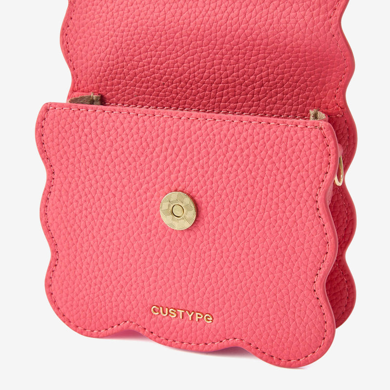AirPods Pouch- Crossbody Mini Flap Bag-AirPods case-Lychee Pattern Leather Mini Zip Pouch