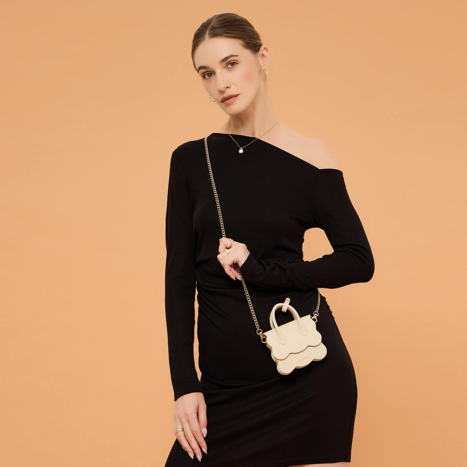 AirPods Pouch- Crossbody Mini Flap Bag-AirPods case-Lychee Pattern Leather Mini Zip Pouch