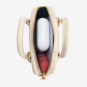 AirPodsポーチ - ライチレザー製ミニジップポーチ（AirPods用）