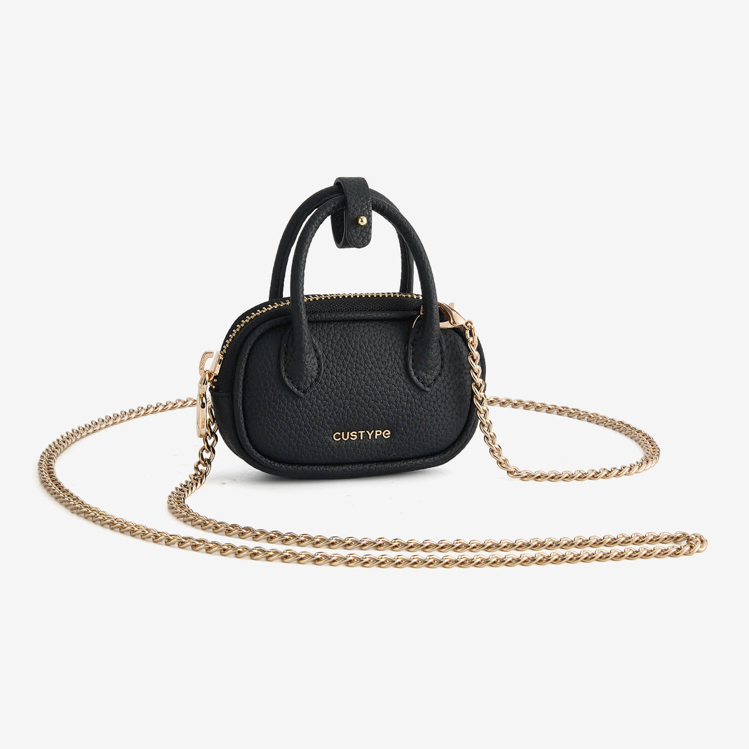 AirPodsポーチ - ライチレザー製ミニジップポーチ（AirPods用）