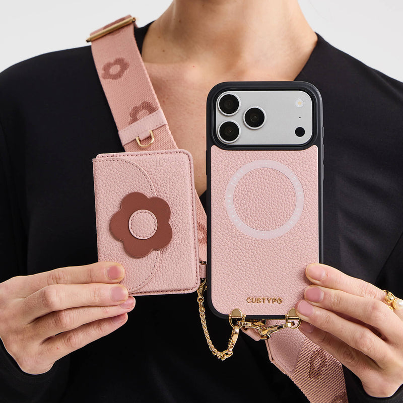 Starlight Gift Box- Flower Phone Case with Wallet & Strap-Mobile Phone Cases-Custype
