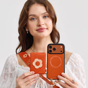 Starlight Gift Box- Flower Phone Case with Wallet & Strap-Mobile Phone Cases-Custype