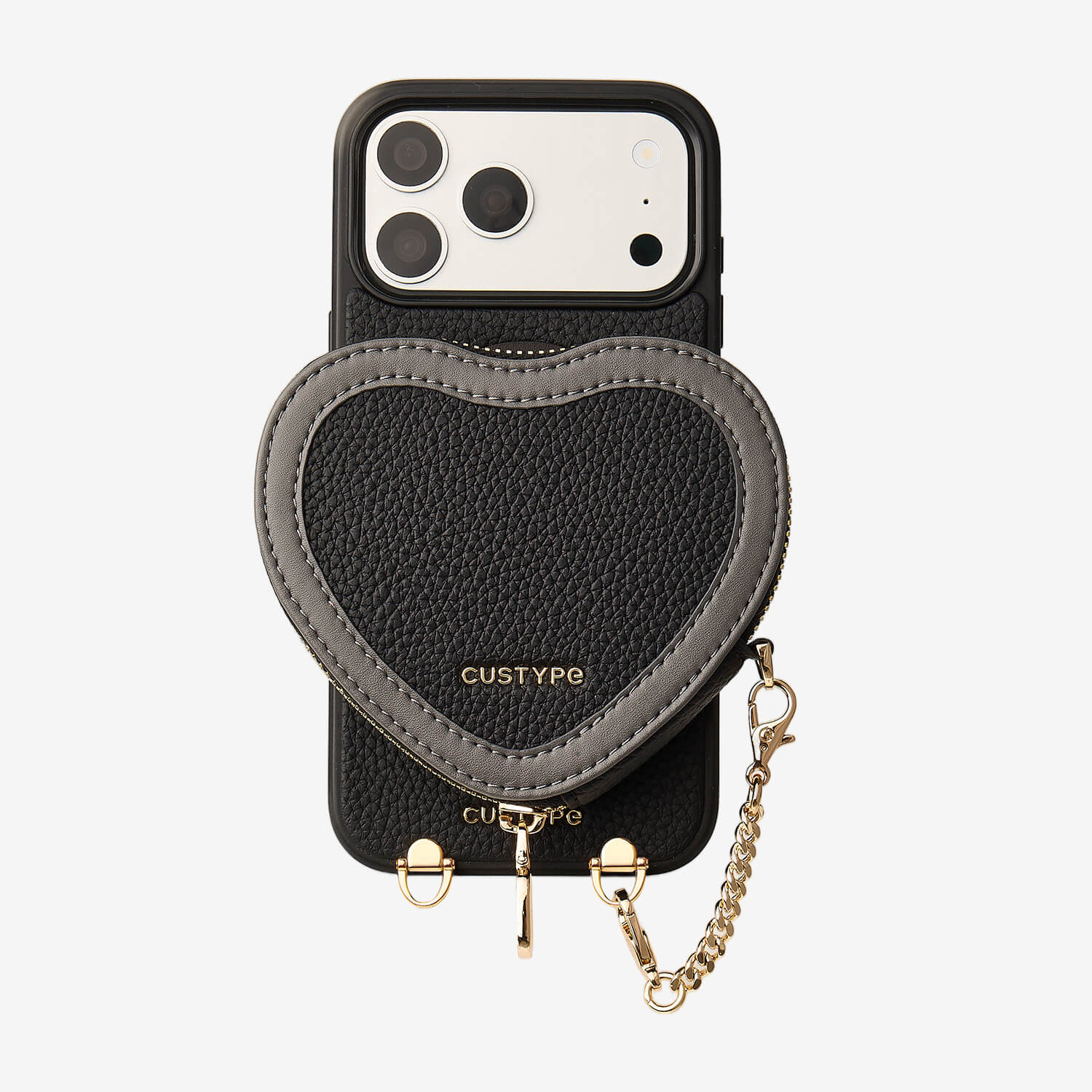 Patch Heart- Crossbody Phone Case with Magnet Heart Pouch
