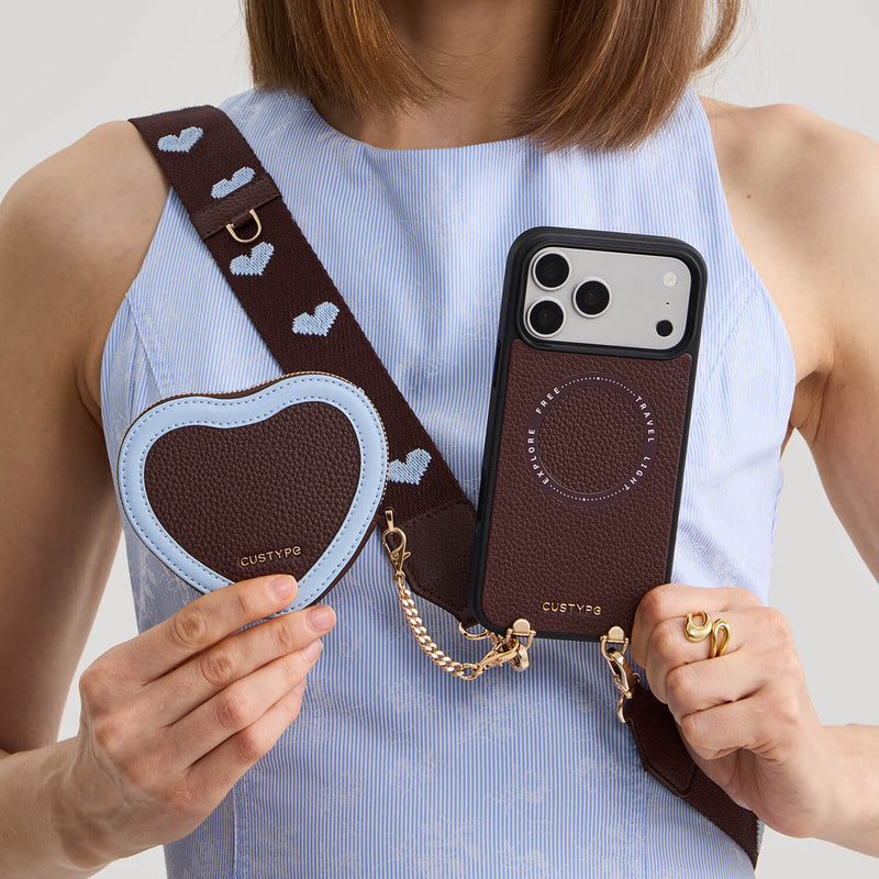 Mocha iPhone 17 Pro wallet phone case with Magnetic for daily carry