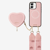 Patch Heart- Crossbody Phone Case with Magnet Heart Pouch