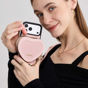 パッチハート - マグネットハートポーチ付きクロスボディiPhoneケース