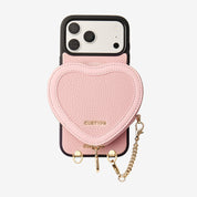 Patch Heart- Crossbody Phone Case with Magnet Heart Pouch
