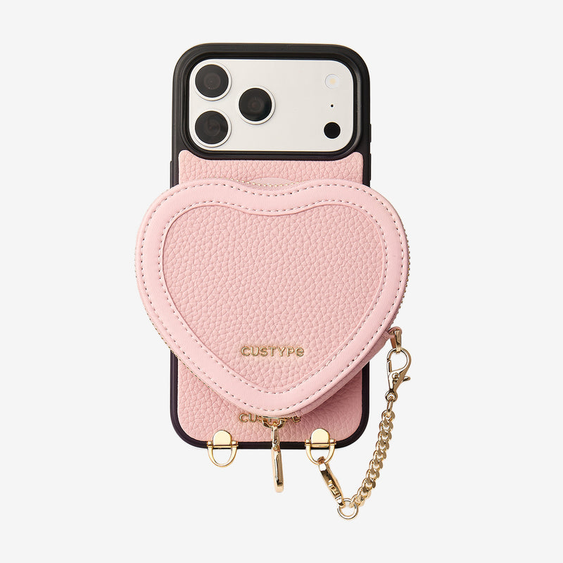 Patch Heart- Crossbody Phone Case with Magnet Heart Pouch