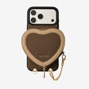 パッチハート - マグネットハートポーチ付きクロスボディiPhoneケース