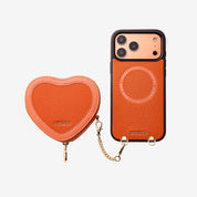 Patch Heart- Crossbody Phone Case with Magnet Heart Pouch