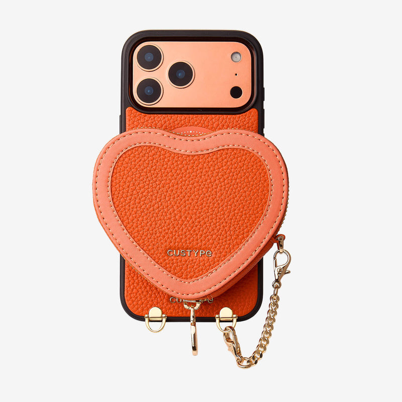 Patch Heart- Crossbody Phone Case with Magnet Heart Pouch