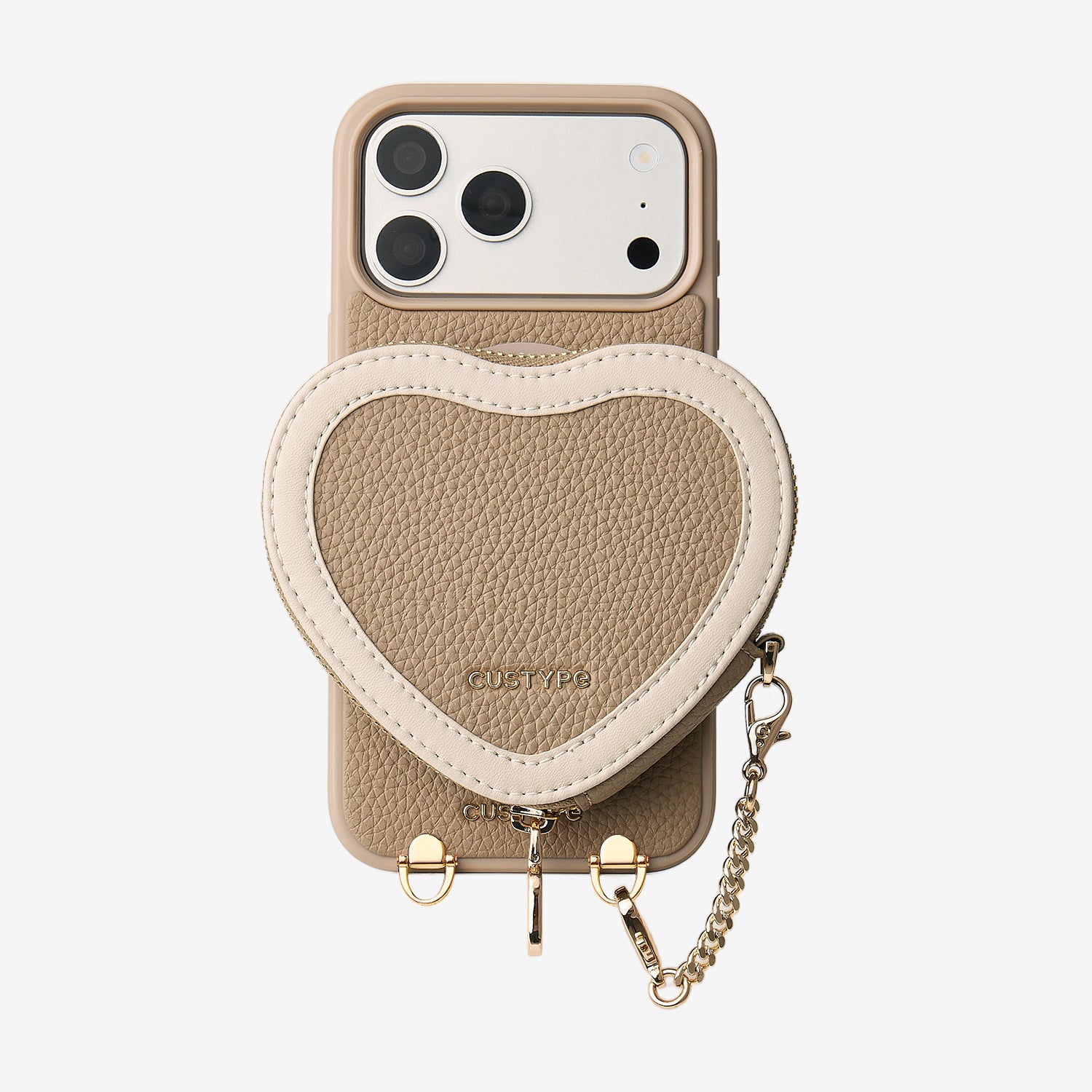 Patch Heart- Crossbody Phone Case with Magnet Heart Pouch