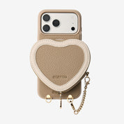 Patch Heart- Crossbody Phone Case with Magnet Heart Pouch