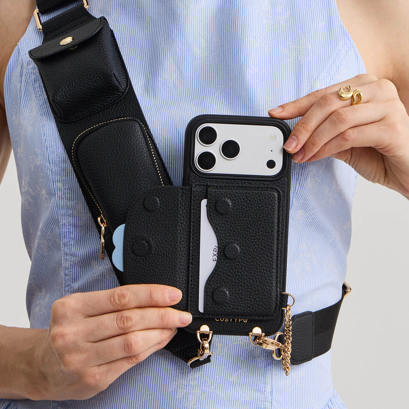ユーティリティシリーズ｜クロスボディスマホケース｜収納＆スリムウォレット付き