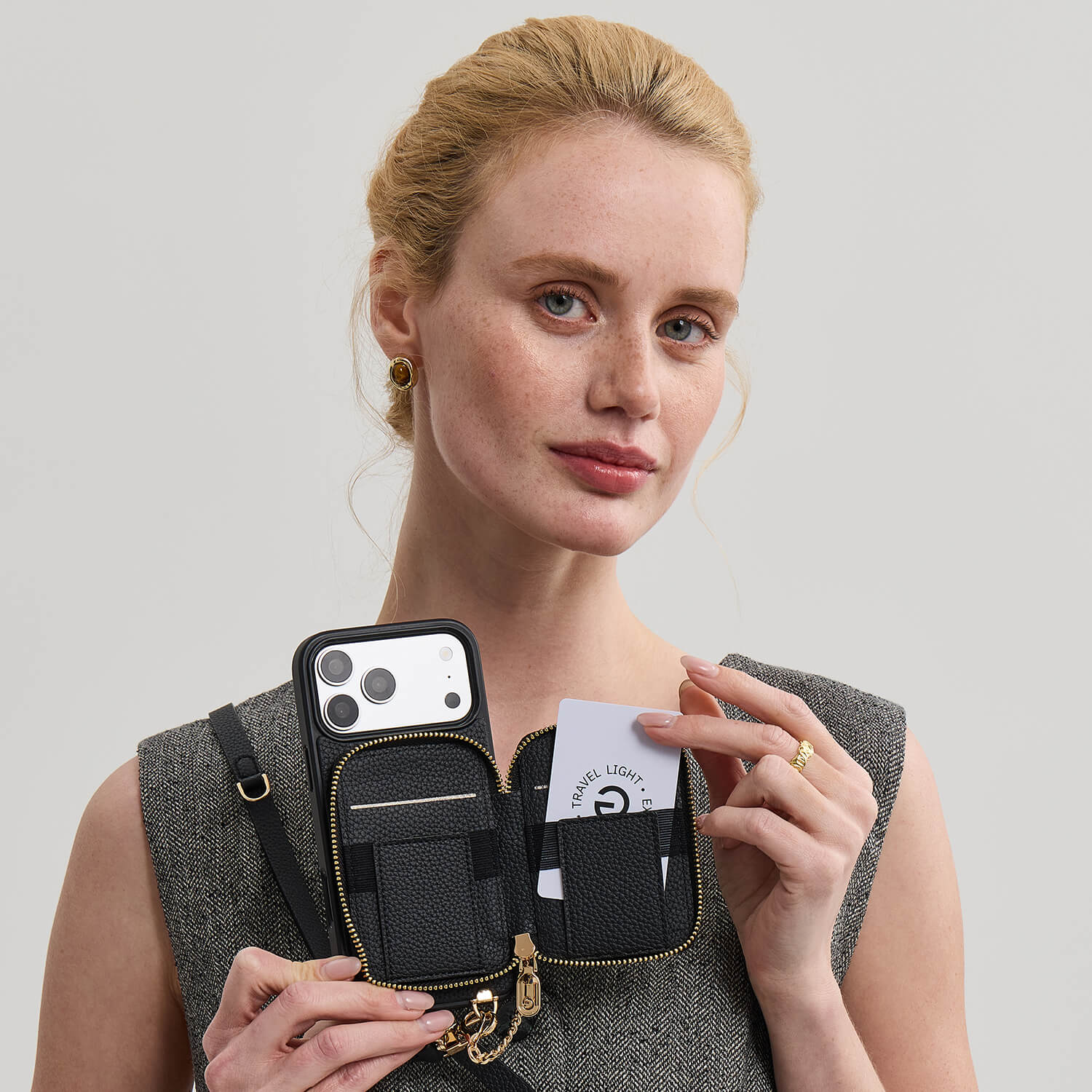 Original Design Set- Crossbody Square Stand Wallet Wireless Charging Phone Case Set-Mobile Phone Cases-Custype