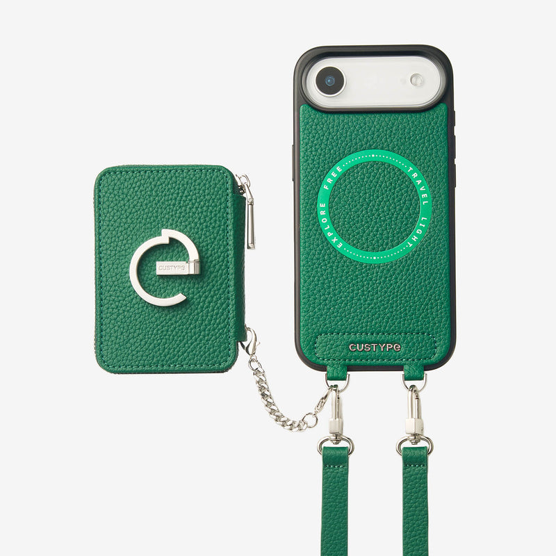 Silver Edge Kit- Magnetic Crossbody E-stand Wallet Case for Walking-Mobile Phone Cases-CUSTOMIZED SERVICE