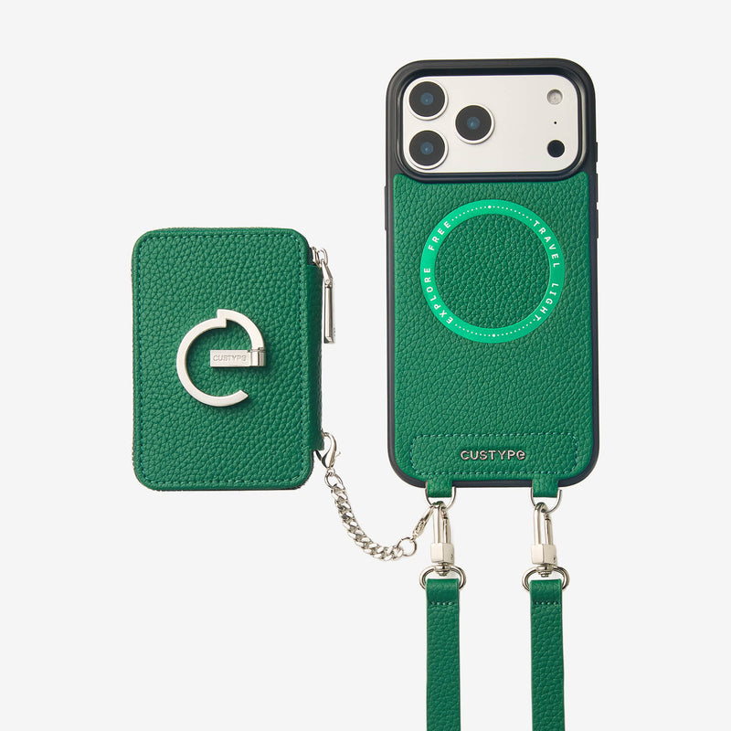 Silver Edge Kit- Magnetic Crossbody E-stand Wallet Case for Walking-Mobile Phone Cases-CUSTOMIZED SERVICE