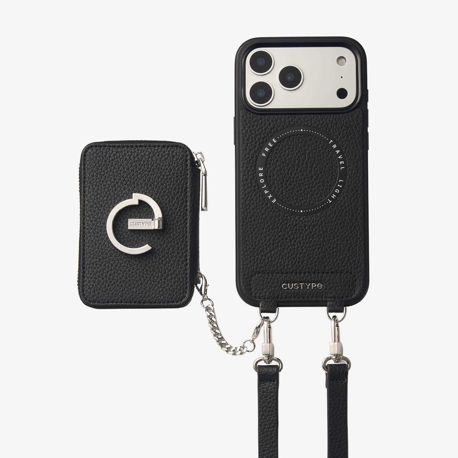 CUSTYPE iPhone16スマホケース Custype クロスボディ iPhone 16 Pro Max ケース ストラップとカード