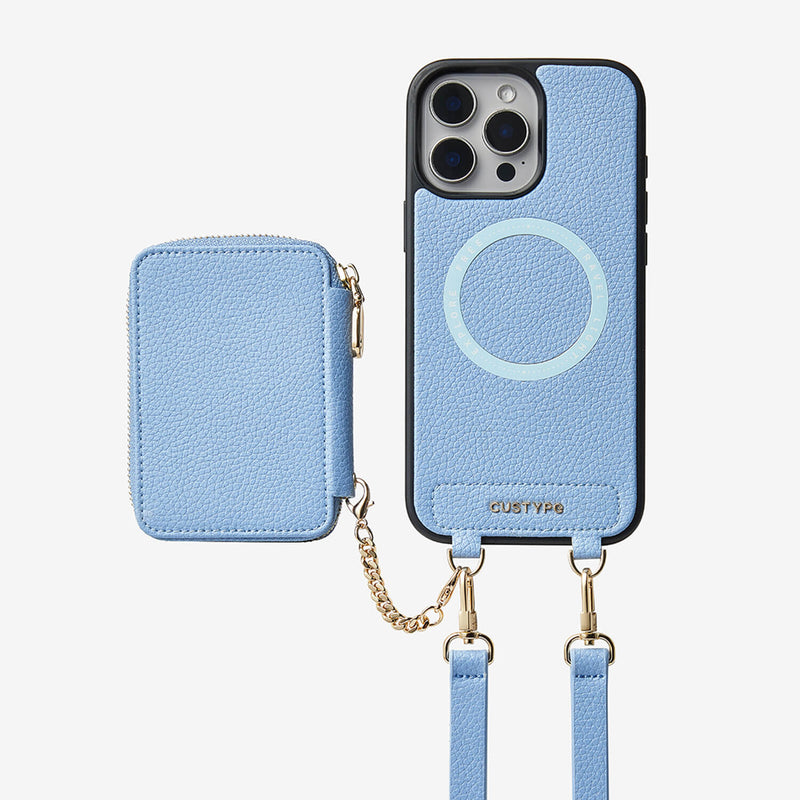 crossbody phone case with card holder Blue

