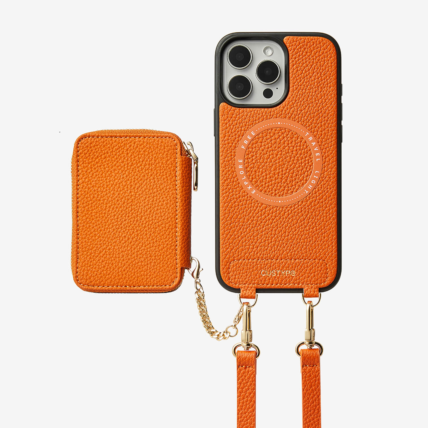 phone case with crossbody strap Orange


