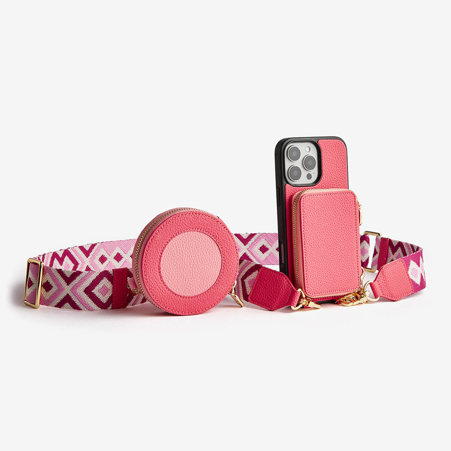 iphone cover with strap Pink

