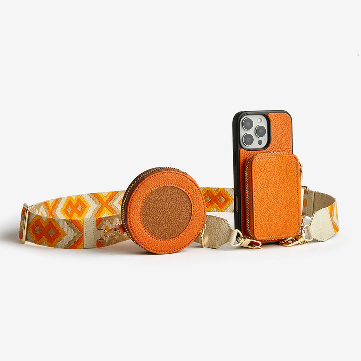 iphone case with wrist strap Orange

