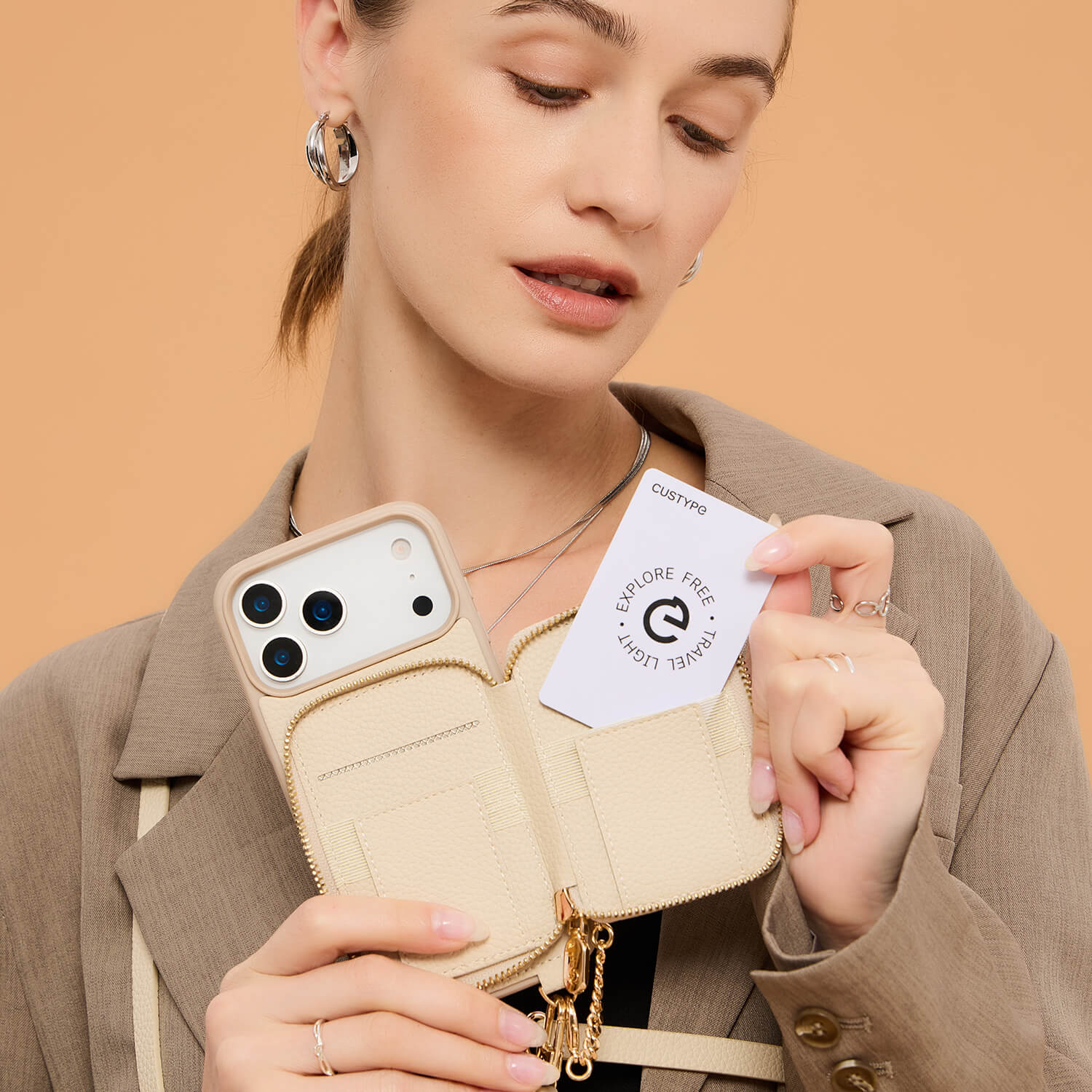 Original Design Set- Detachable Wireless Charging Crossbody Wallet Phone Case Round Pouch Set-Mobile Phone Cases