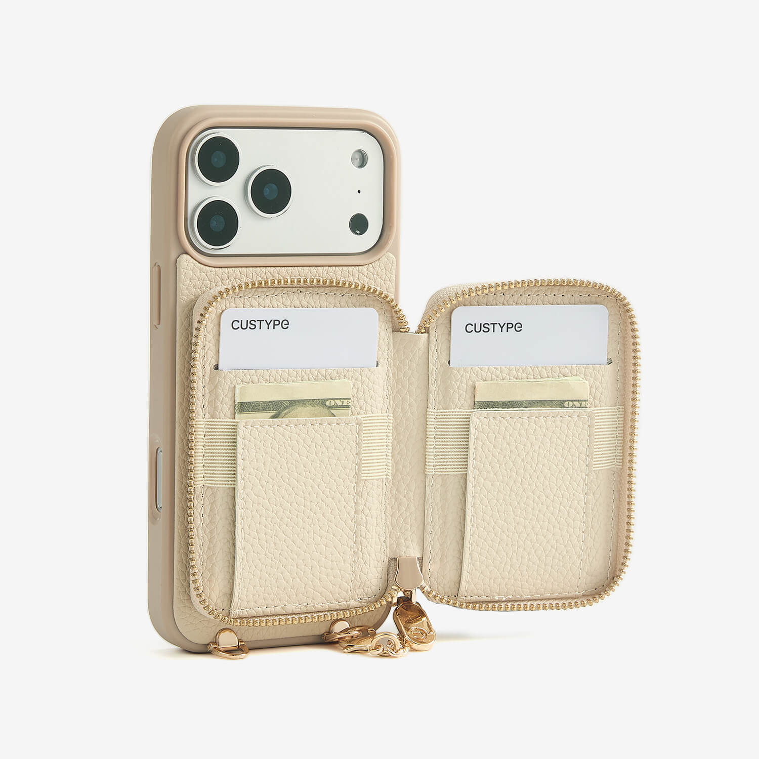 Wireless Charging Crossbody Wallet Phone Case Round Pouch Set
