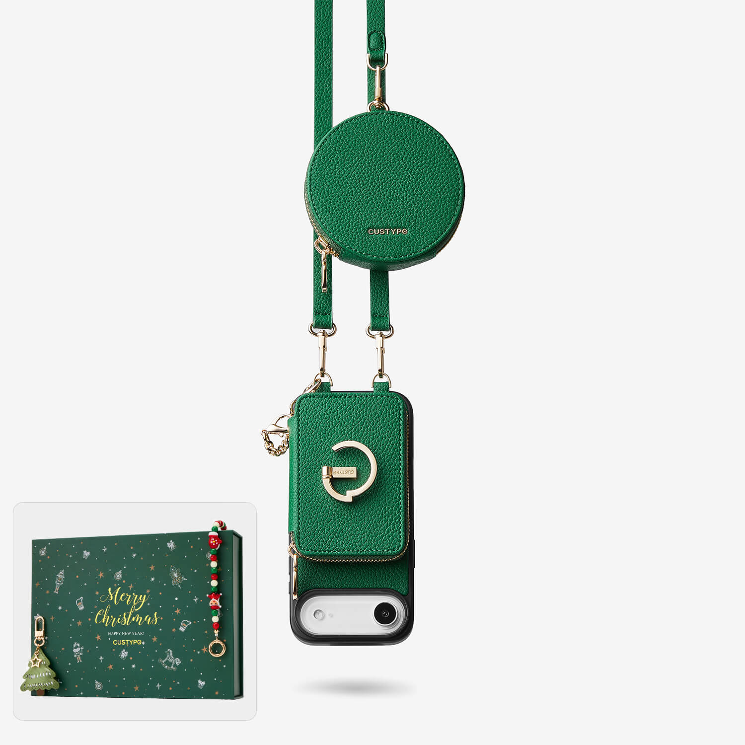 Magnet Wallet Crossbody Phone Case green
