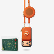 Leather crossbody phone case
