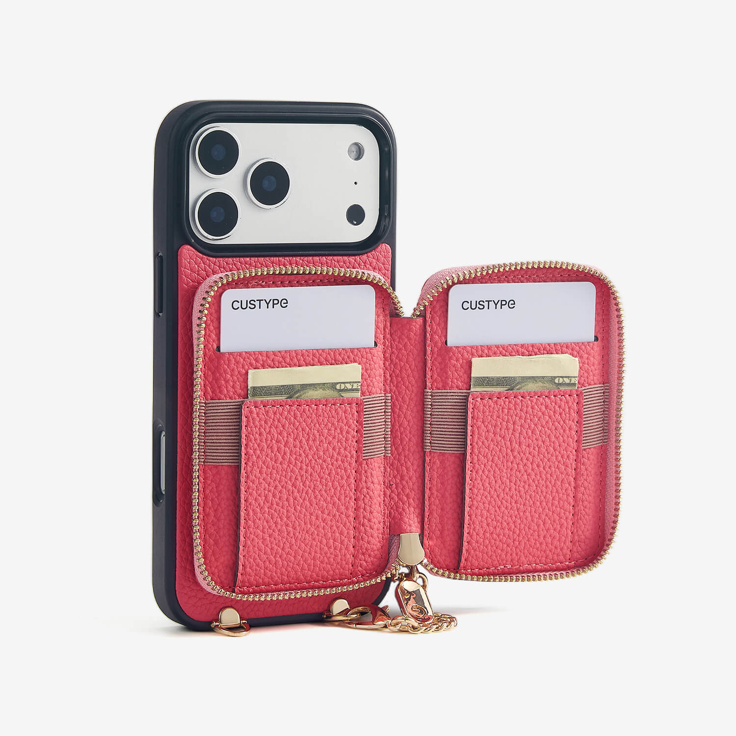 ウォレット、スタンド、ストラップ付きの女性向けiPhone 16 Proケース