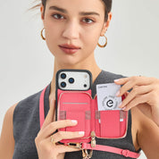 Original Design Set- Detachable Wireless Charging Crossbody Wallet Phone Case Round Pouch Set-Mobile Phone Cases