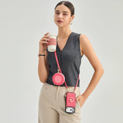 Original Design Set- Detachable Wireless Charging Crossbody Wallet Phone Case Round Pouch Set-Mobile Phone Cases