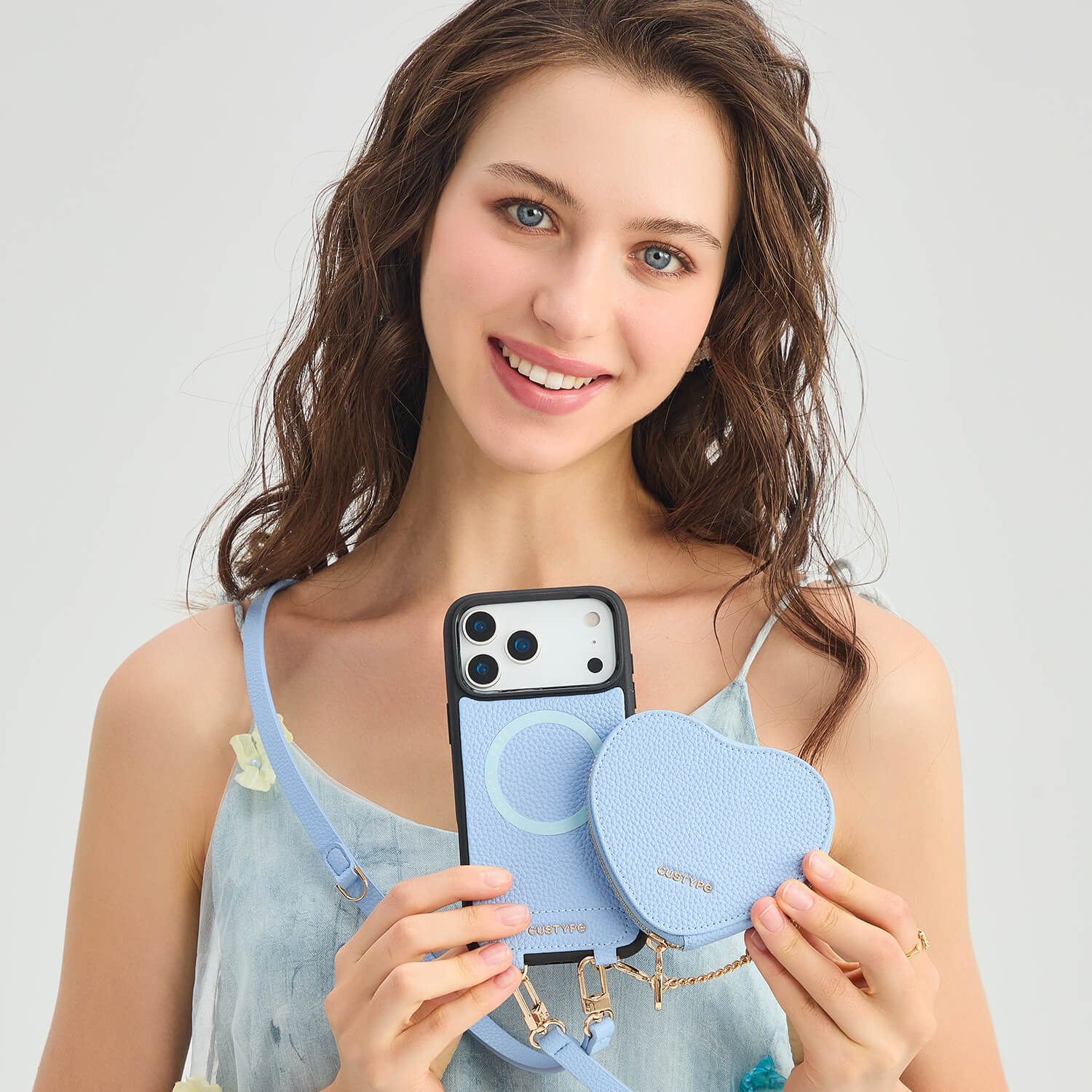 Custype Heart Phone Case for iPhone 17: Crossbody & Wristlet