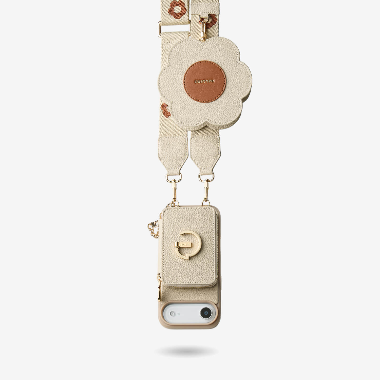 Flower Hush- Crossbody Wallet Phone Case with Stand-Custype