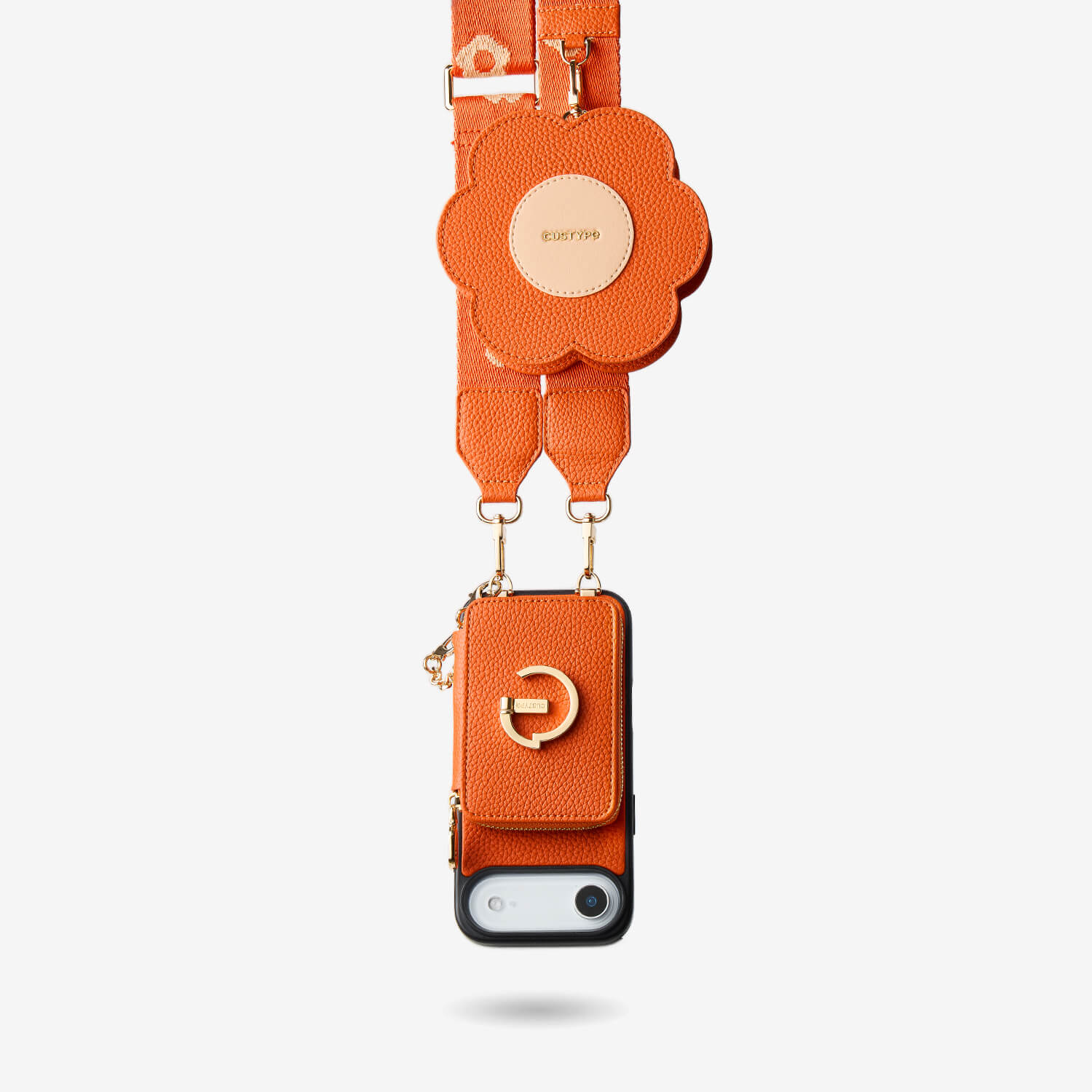 Flower Hush- Crossbody Wallet Phone Case with Stand-Custype