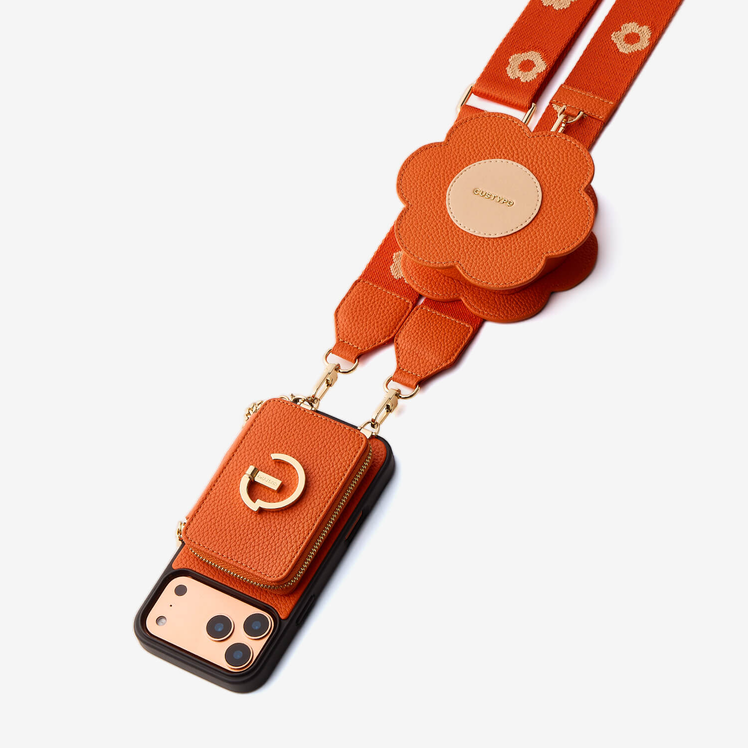 Flower Hush- Crossbody Wallet Phone Case with Stand-Custype