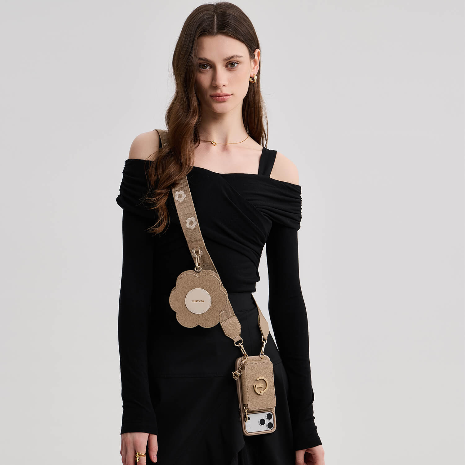 Crossbody iPhone Case with Strap, Card Holder & Leather Wallet Custype Crossbody iPhone Case with Strap, Card Holder & Leather Wallet Custype