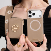 Flower Hush- Crossbody Wallet Phone Case with Stand