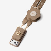 Flower Hush- Crossbody Wallet Phone Case with Stand-Custype