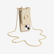 Delicate Metal Chain- iPhone Crossbody Case with Magnetic Card Holder
