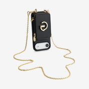 Delicate Metal Chain- iPhone Crossbody Case with Magnetic Card Holder