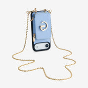 Delicate Metal Chain- iPhone Crossbody Case with Magnetic Card Holder