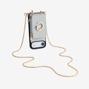 Delicate Metal Chain- iPhone Crossbody Case with Magnetic Card Holder