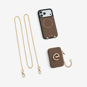 Delicate Metal Chain- iPhone Crossbody Case with Magnetic Card Holder