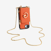 Delicate Metal Chain- iPhone Crossbody Case with Magnetic Card Holder
