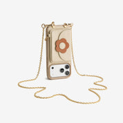 Delicate Metal Chain- Slim Wallet Phone Case with Crossbody Chain