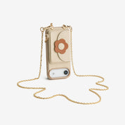 Delicate Metal Chain- Slim Wallet Phone Case with Crossbody Chain