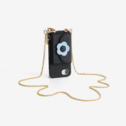 Delicate Metal Chain- Slim Wallet Phone Case with Crossbody Chain